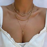 Simple Alloy Necklace Hip-hop Thick Stitching Multi-layer Clavicle Chain main image 3