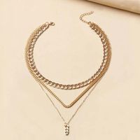 Simple Alloy Necklace Hip-hop Thick Stitching Multi-layer Clavicle Chain main image 6