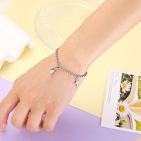 New Cross Heart-shaped Pendant Simple Heart-shaped Magnet Attracts Alloy Bracelets main image 6