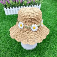 Spring And Summer New Pure Hand-woven Foldable Children's Straw Hat main image 3