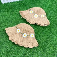 Spring And Summer New Pure Hand-woven Foldable Children's Straw Hat main image 4
