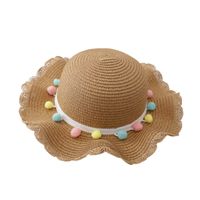 Summer Korean Children's Sunscreen Sun Hat Straw Hat Messenger Bag main image 5