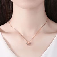 S925 Sterling Silver Heart-shaped Necklace Fashion Mother's Day main image 5