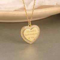 S925 Sterling Silver Heart-shaped Necklace Zircon Mother's Day main image 3