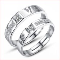Couple Men And Women Concentric Couples Copper Rings Jewelry Wholesale sku image 1