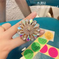 New Diamond-encrusted Airbag Mobile Phone Retractable Diamond Bracket sku image 6