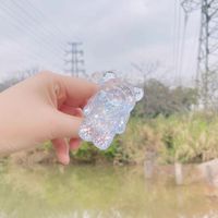 Colorful Glitter Bear Mobile Phone Creative Airbag Folding Support Bracket sku image 3