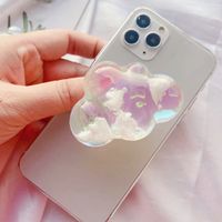 Cute Colorful Bear Airbag Bubble Telescopic Folding Mobile Phone Bracket sku image 4