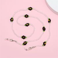 Perles De Riz Transparentes Lunettes De Fleurs Corde De Masque Suspendu Anti-perte sku image 2