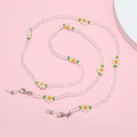 Perles De Riz Transparentes Lunettes De Fleurs Corde De Masque Suspendu Anti-perte sku image 3