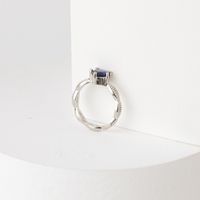 New Heart Gemstone Twist Cross Hollow Copper Inlaid Zircon Ring sku image 4