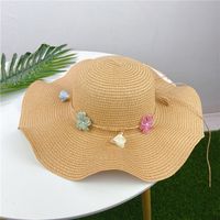 Fashiongarland Straw Hat Sunshade Beach Hat Lace Flower Hat sku image 2
