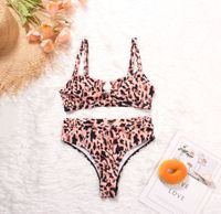 New Swimsuit Leopard Print Bikini Double Fabric Bikini Swimsuit sku image 1