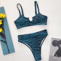 New Swimsuit Leopard Print Bikini Double Fabric Bikini Swimsuit sku image 4