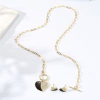 201 Stainless Steel 18K Gold Plated Simple Style Heart main image 3