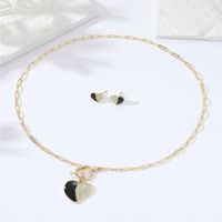 201 Stainless Steel 18K Gold Plated Simple Style Heart main image 4