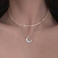 Fritillaria Moon White Simple Gypsophila Crescent Clavicle Alloy Chain sku image 4