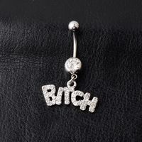Fashion Letter Alloy Diamond Belly Ring sku image 1