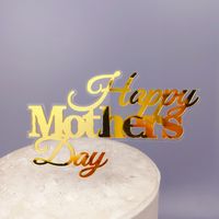 Mother's Day Masonry Candy Color Double Layer Acrylic Cake Insert sku image 1