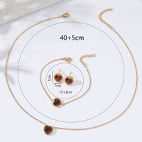201 Stainless Steel 18K Gold Plated Simple Style Heart main image 5