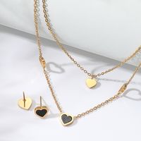201 Stainless Steel 18K Gold Plated Simple Style Heart main image 1