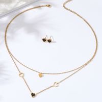 201 Stainless Steel 18K Gold Plated Simple Style Heart main image 4