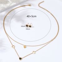 201 Stainless Steel 18K Gold Plated Simple Style Heart main image 5