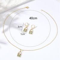 201 Stainless Steel 18K Gold Plated Simple Style Lock main image 5