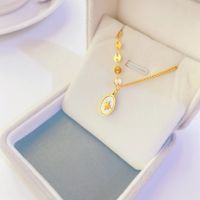 Collar De Acero De Titanio De Moda Chapado En Oro De 18k Cadena De Clavícula Simple main image 5