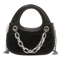 Fashion Solid Color Metai Chain Small Shoulder Messenger Bag 20*12*8cm main image 6