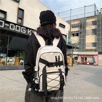 Fashion Solid Color Lace-up Big Capacity Backpack Wholesale 30*12*41cm main image 5