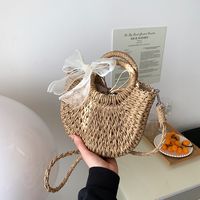 Simple Braided Style Lace Bows Small Messenger Bag 24*19*7cm main image 6