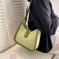 Fashion Contrast Color Line Underarm Bag Messenger Bag25*21*9cm main image 3