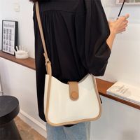 Fashion Contrast Color Line Underarm Bag Messenger Bag25*21*9cm main image 5