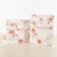 Bolsa De Regalo Rosa Con Flores De Colores Coreanas Bolsa De Papel Para La Compra De Ropa Bolsa De Embalaje Para Regalo Impresa main image 1