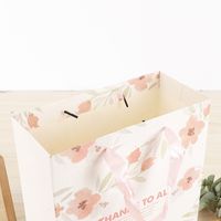 Bolsa De Regalo Rosa Con Flores De Colores Coreanas Bolsa De Papel Para La Compra De Ropa Bolsa De Embalaje Para Regalo Impresa main image 5