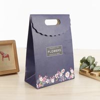 Flip White Cardboard Candy Packaging Bag Velcro Seal Gift Carrying Paper Bag main image 3
