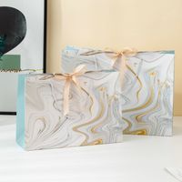 Creative Marbled Gift Paper Shopping Garment Packaging Paper Bags main image 4