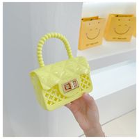 Fashion Solid Color Hollowed Children's Jelly Messenger Bag 12*9*5cm sku image 3