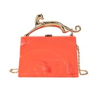 Women's Small Arylic Solid Color Streetwear Lock Clasp Shoulder Bag sku image 7