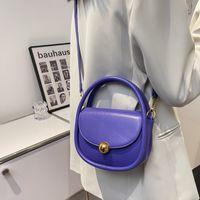 Women's  New Hand Carry Messenger One-shoulder Fashion Solid Color Underarm Bag20.5*15.5*8cm sku image 2