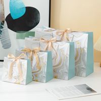 Creative Marbled Gift Paper Shopping Garment Packaging Paper Bags sku image 2