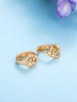 Simple Pattern Winding Ring Copper Earrings main image 4