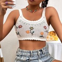2022 Summer New Vest Embroidery Embroidered Hollow Suspender Top main image 1