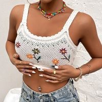 2022 Summer New Vest Embroidery Embroidered Hollow Suspender Top main image 3