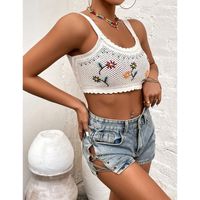 2022 Summer New Vest Embroidery Embroidered Hollow Suspender Top main image 4