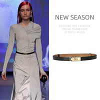 Versatile Retro Waist Accessories Thin Leather Fashion Corset Thin Belt main image 4