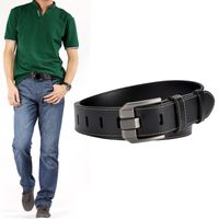 Leather Men's Pin Buckle Youth Retro Casual Jeans Wholesale Belt main image 1