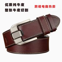 Leather Men's Pin Buckle Youth Retro Casual Jeans Wholesale Belt main image 3