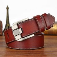 Leather Men's Pin Buckle Youth Retro Casual Jeans Wholesale Belt main image 4